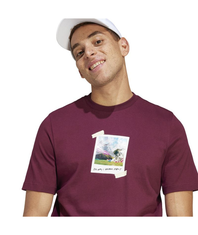 Camiseta adidas All Day I Homem Granate
