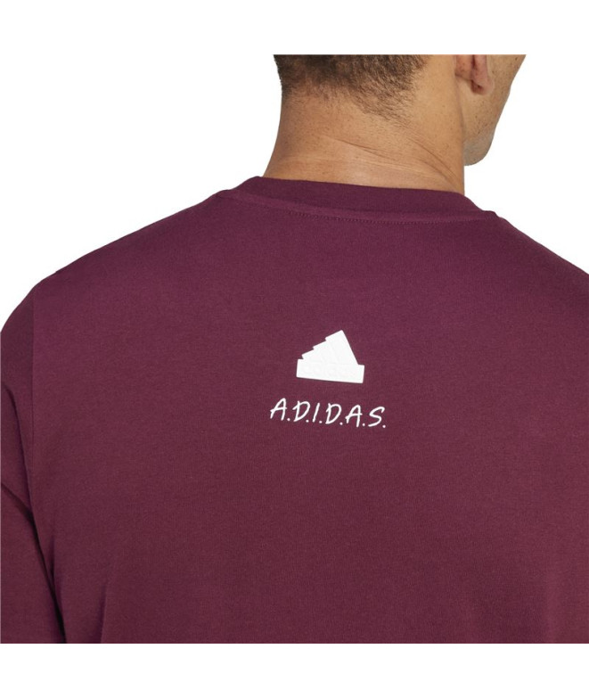Camiseta adidas All Day I Homem Granate