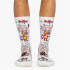 Meias Jimmy Lion Athletic Basquiat Batman Branco