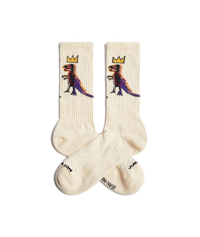 Calcetines Jimmy Lion Athletic Basquiat Pez Dis Beige