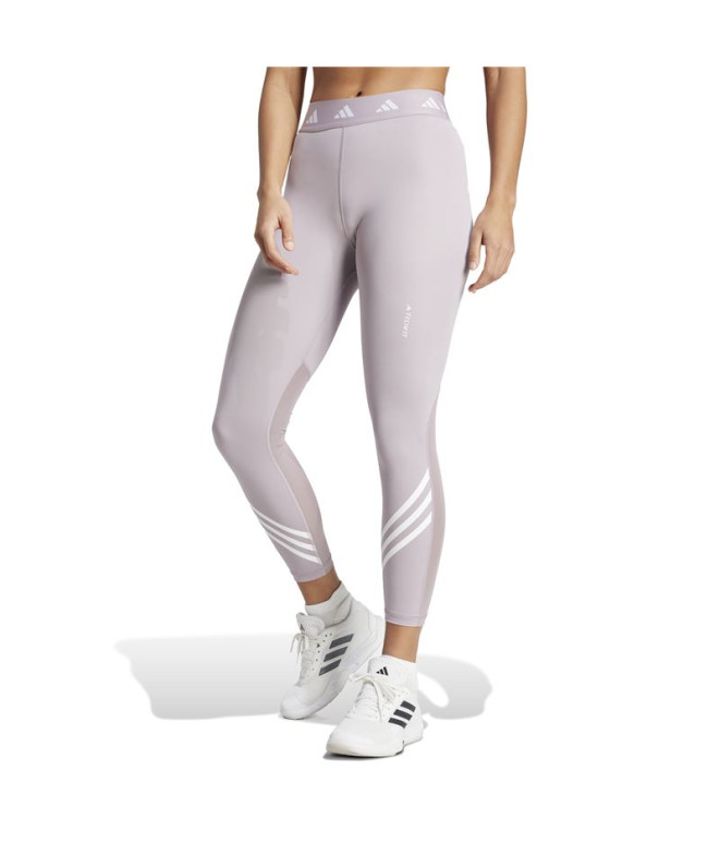 Leggings by Fitness adidas Essentials Techfit 3Bands 7/8 Mulher Lilac