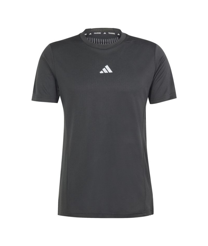 Camiseta por Fitness adidas Essentials Designed for Training Hr Homem Preto