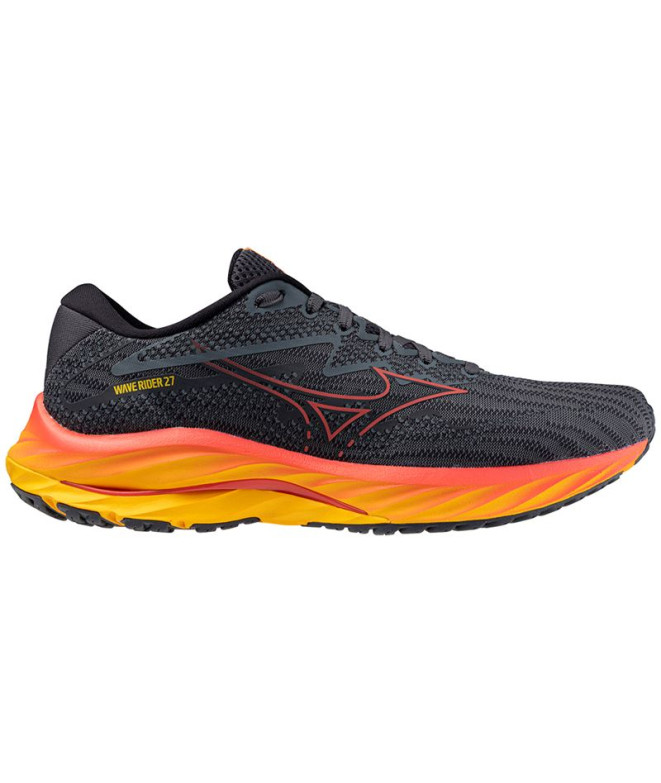 Chaussures de Running Mizuno Wave Rider 27 Homme Gris foncé