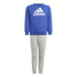 Chándal adidas Logo Jogger French Terry Infantil Azul Gris