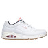 Sapatilhas Skechers Uno - Stand On Air Homem White Durabuck/Navy/Red Trim