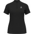 Camiseta de Trail Odlo Crew Neck S/S 1/2 Zip Essential Trail Mulher Preto
