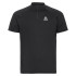 Camiseta de Trail Odlo Crew Neck S/S 1/2 Zip Essential Trail Homem Preto