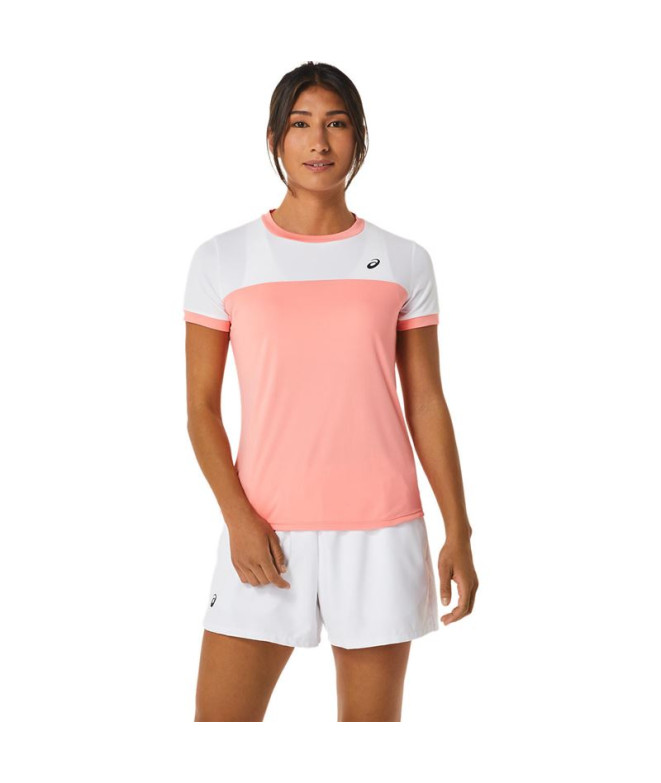 Camiseta Manga Corta de Tenis ASICS Court Mujer Rosa