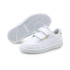 Sapatilhas da Puma Shuffle V Infantil Branco-Dourado