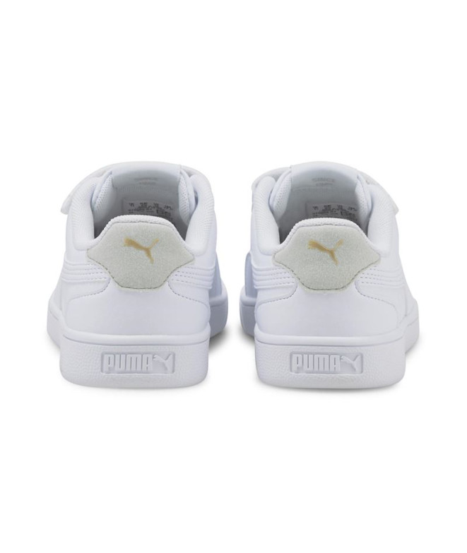 Chaussures de Puma Shuffle V Enfant Blanc-Doré