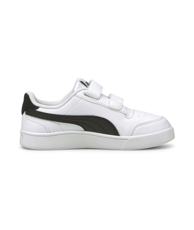Chaussures de Puma Shuffle V Enfant Blanc-Noir