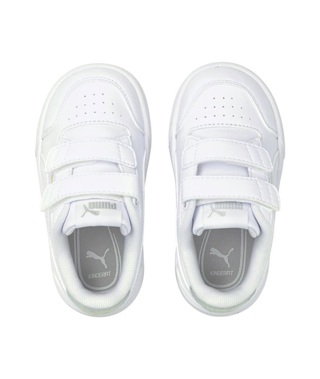 Chaussures de Puma Shuffle V Enfant Blanc-Doré