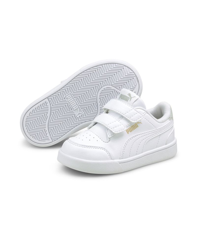 Chaussures de Puma Shuffle V Enfant Blanc-Doré