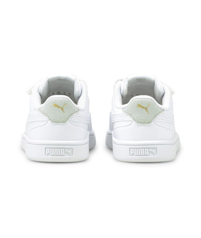 Chaussures de Puma Shuffle V Enfant Blanc-Doré