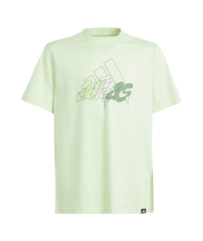 Camiseta adidas Tabela ilustrada Infantil Verde