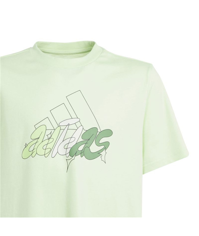 Camiseta adidas Tabela ilustrada Infantil Verde