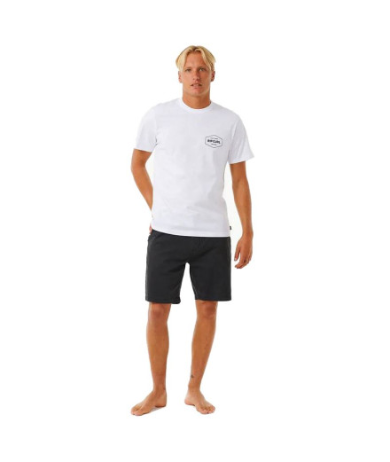 T-shirt Rip Curl Agrafeuse Homme Blanc