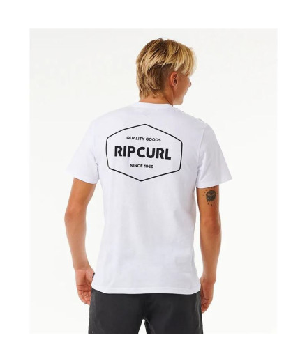 T-shirt Rip Curl Agrafeuse Homme Blanc 2