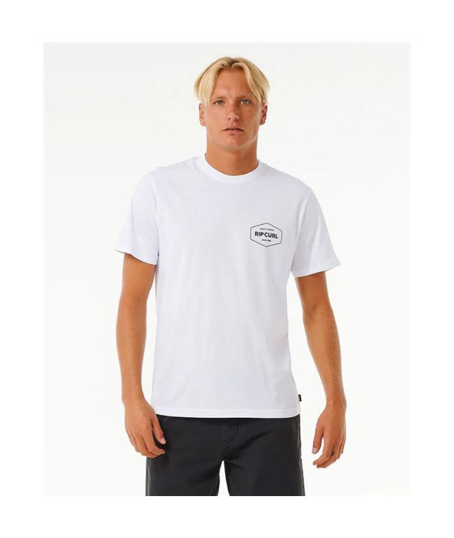 T-shirt Rip Curl Agrafeuse Homme Blanc
