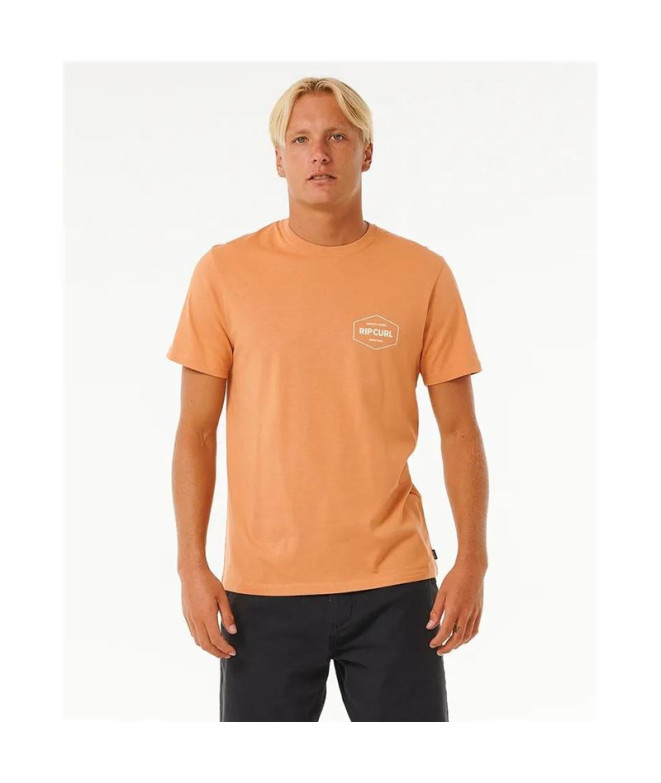 Camiseta Rip Curl Stapler Hombre Salmon