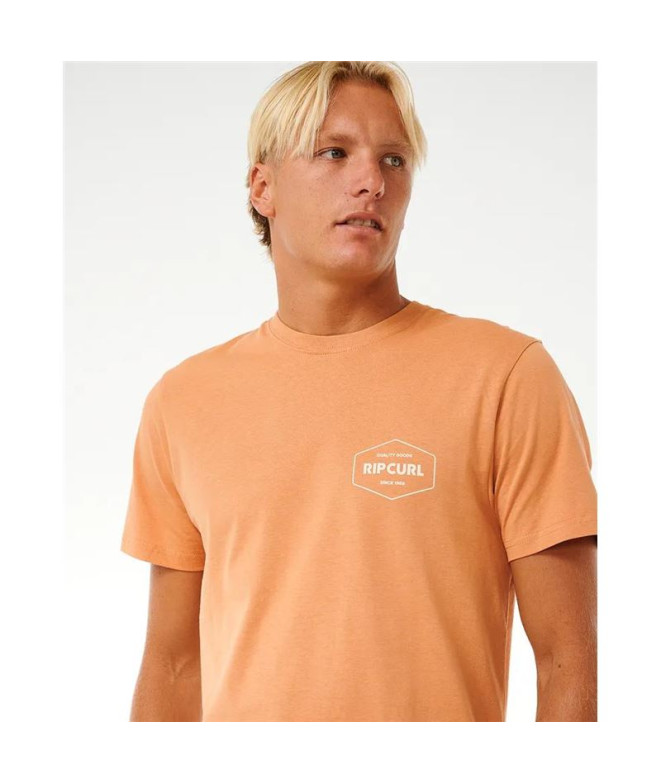 Camiseta Rip Curl Stapler Hombre Salmon