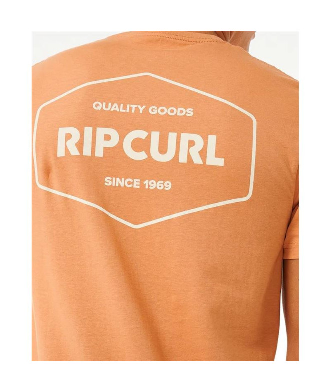 Camiseta Rip Curl Agrafador Homem Salmão