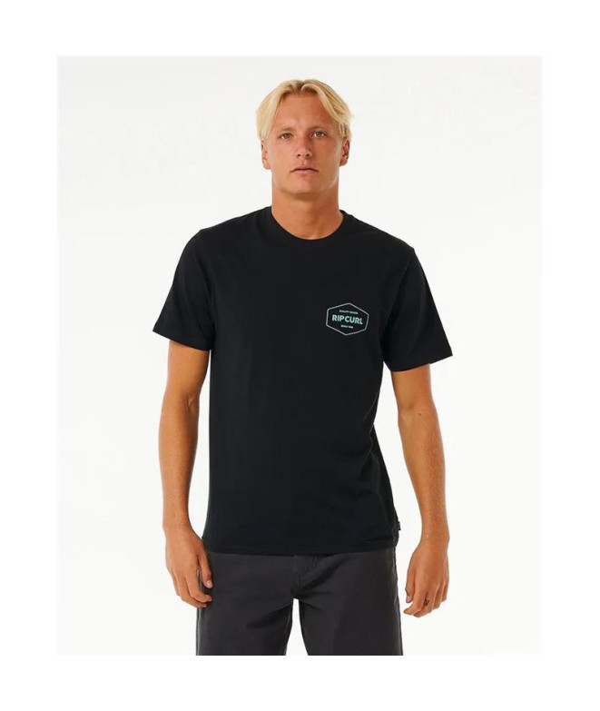 T-shirt Rip Curl Agrafeuse Homme Noir