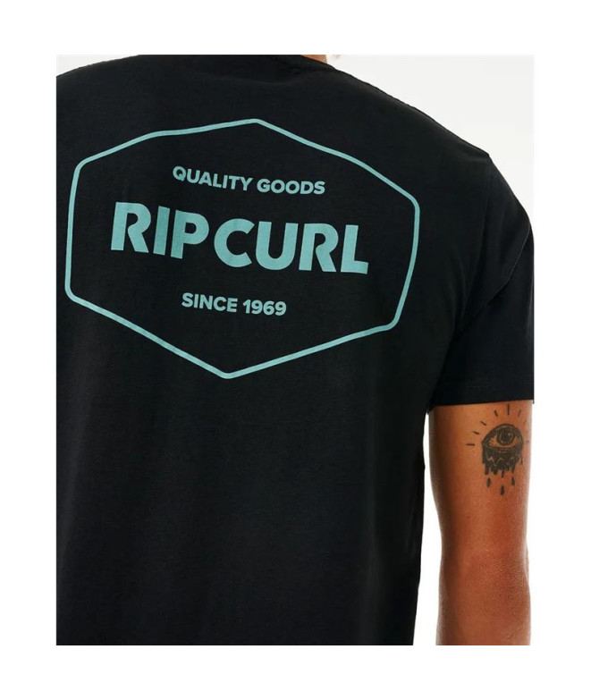 Camiseta Rip Curl Agrafador Homem Preto