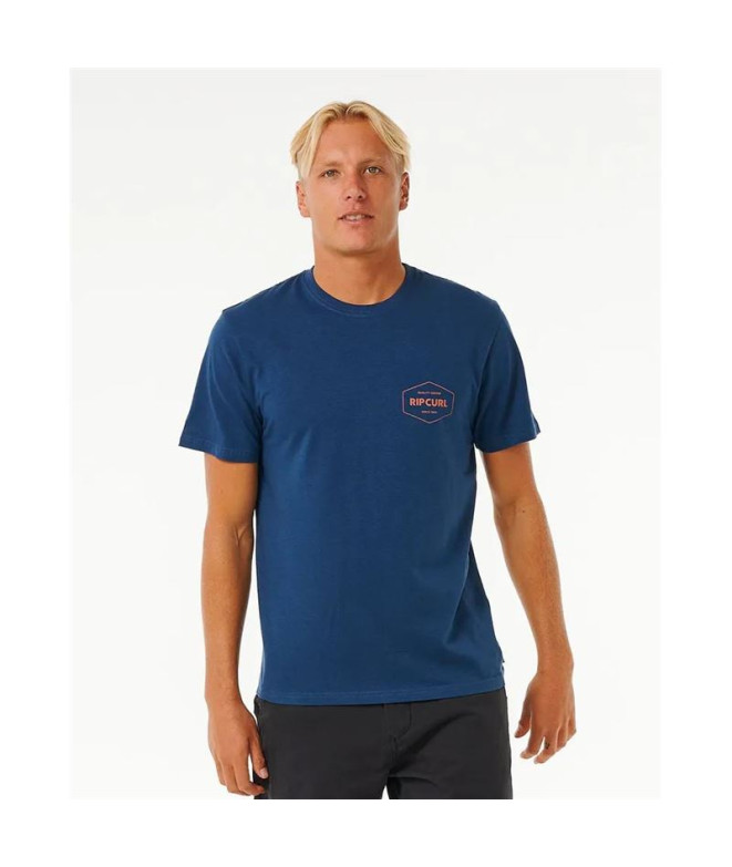 T-shirt Rip Curl Agrafeuse Homme Bleu marine