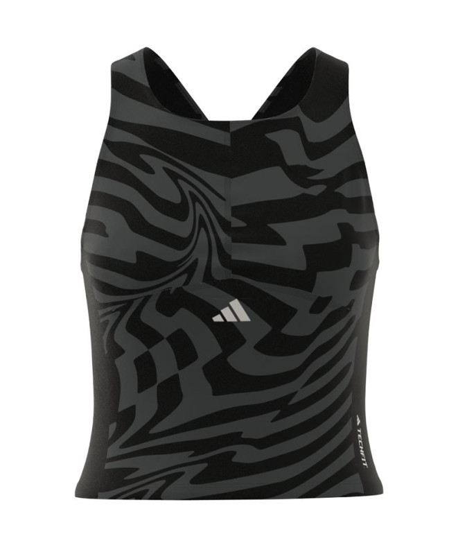 Top by Fitness adidas Essentials Techfot Printed Mulher Preto