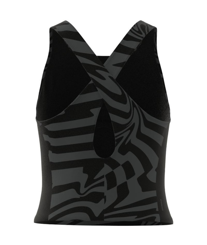 Camiseta tirantes fitness adidas Mujer negro