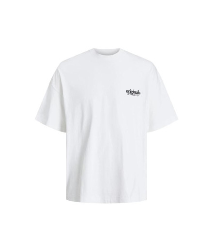 Camiseta Homem Jack And Jones bari Back Branco