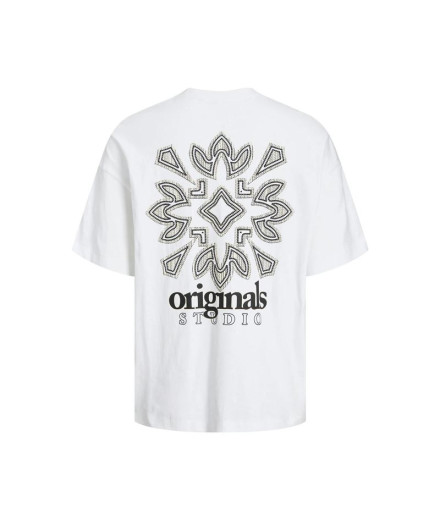 Camiseta Homem Jack And Jones bari Back Branco 2
