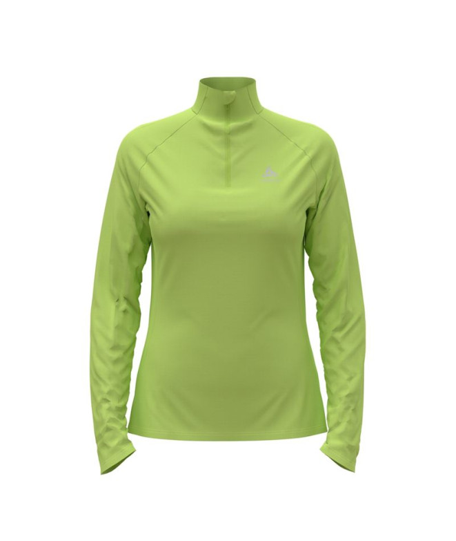 Sweat de Trail Odlo Mid Layer Essential 1/2 Zip Femme Green