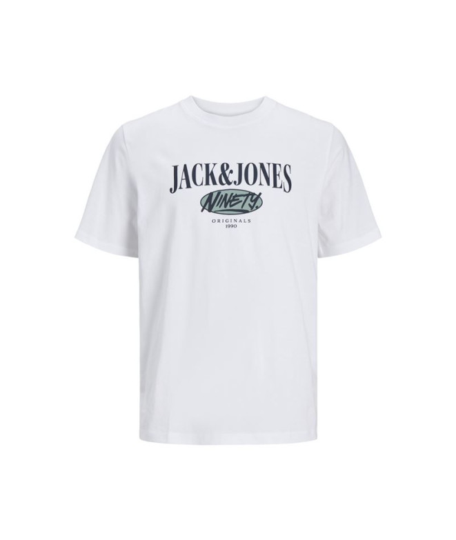 Camiseta Jack And Jones cobin Homem Branco brilhante