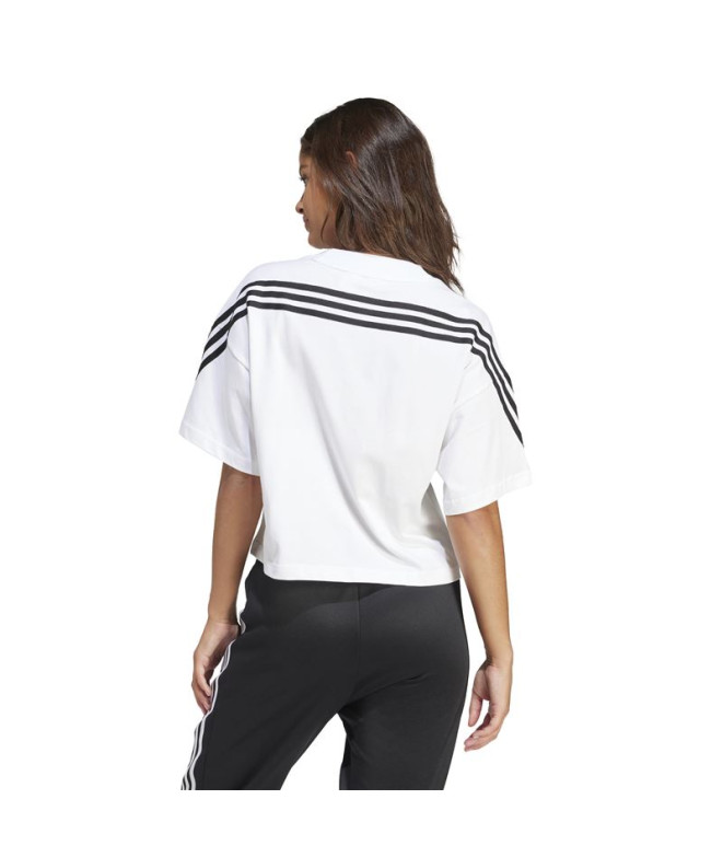 Camiseta adidas Future Icons 3 Bandas Mujer Blanco