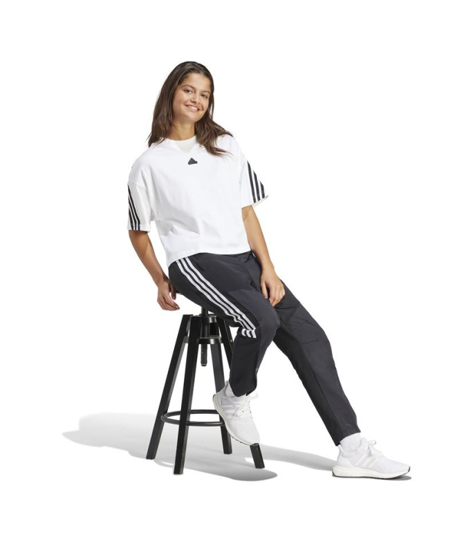 Camiseta adidas Future Icons 3 Bandas Mujer Blanco