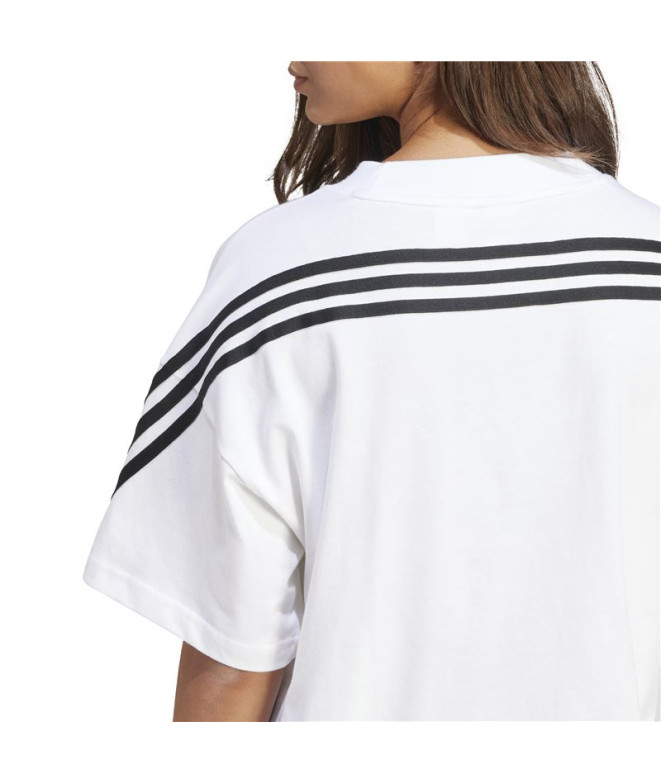 Camiseta adidas Future Icons 3 Bandas Mujer Blanco
