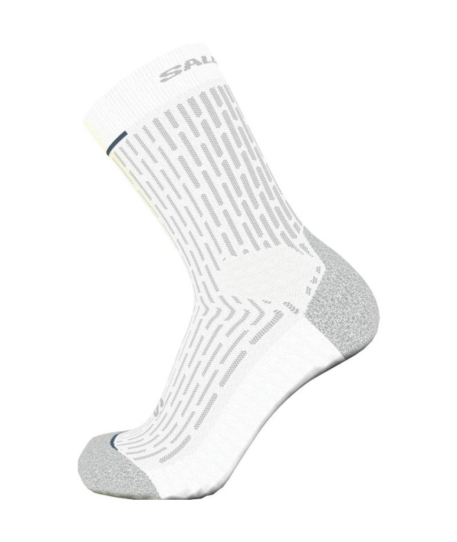 Chaussettes de Running Salomon Ultra Glide Crew White