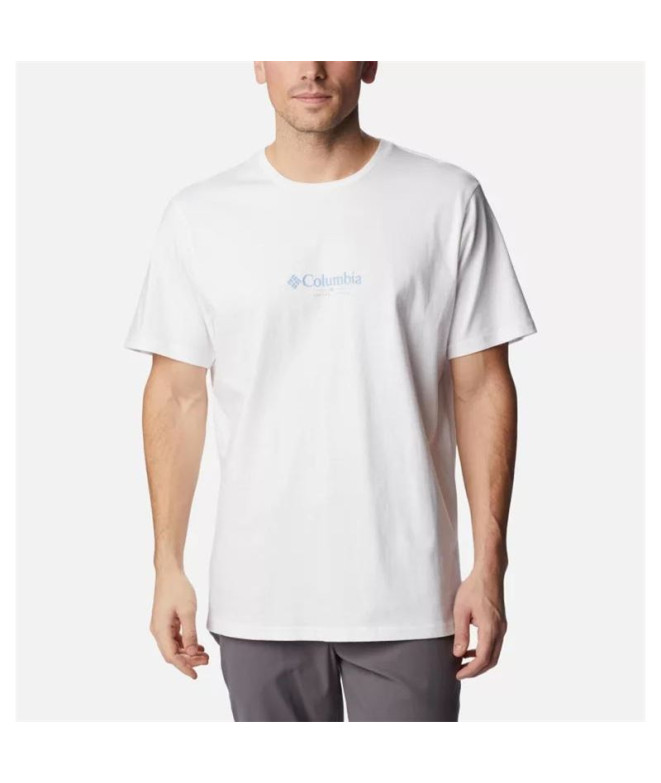 Camiseta de Montanha Columbia Explorers Canyon™ Back Homem Branco