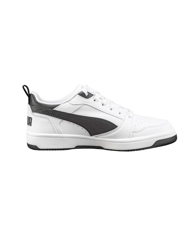 Chaussures Enfant puma Rebound V6 Low blanc-noir