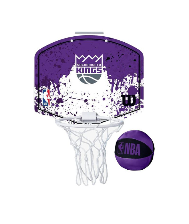 Mini Cesta Basquetebol Wilson Equipa da NBA Sacramento Kings Roxo