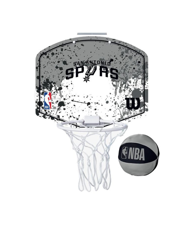 Mini cesta Basquetebol Wilson Nba Team San Antonio Spurs Gray