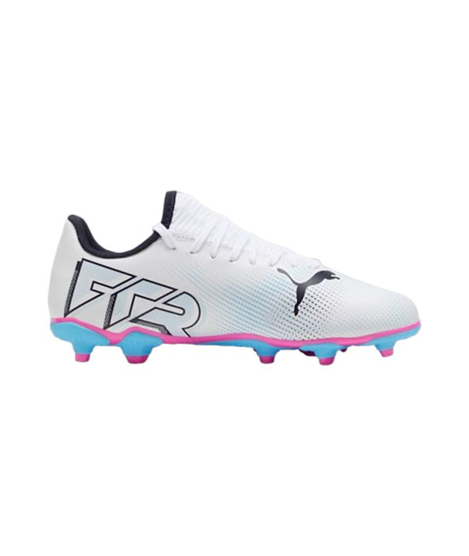 futebol Puma Future 7 Play FG/AG Boots Infantil Branco
