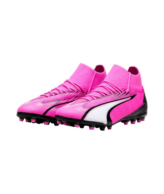 Botas de futebol Puma Ultra Pro MG Rosa Branco