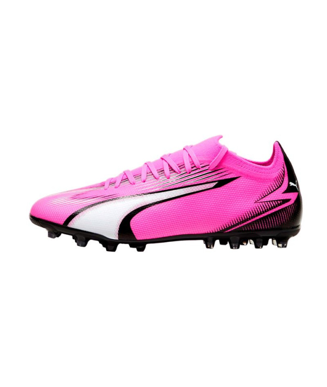Bottes de football Puma Ultra Match MG Rose Blanc