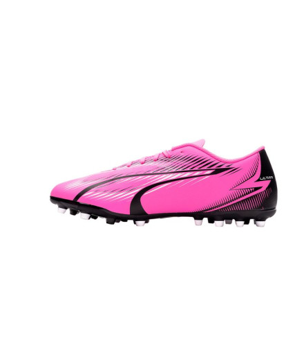 Botas de futebol Puma Ultra Play MG Rosa Branco