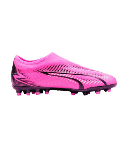 Bottes de football Puma Ultra Match L MG Enfant Rose