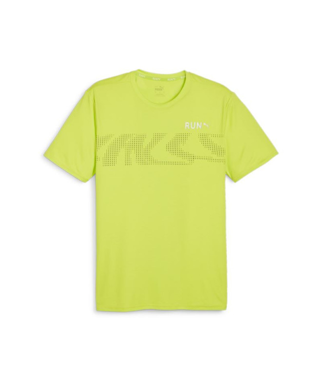 T-shirt par Running Puma RUN FAVORITE S GRAP Lime Homme