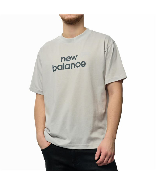 T-shirt New Balance Sport Essentials Linear Homme Blanc